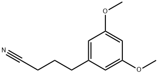 Benzenebutanenitrile, 3,5-dimethoxy- Struktur