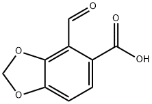 1,3-Benzodioxole-5-carboxylic acid, 4-formyl- Struktur