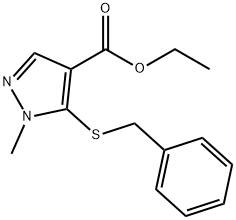 Ethyl 5-(benzylthio)-1-methyl-1H-pyrazole-4-carboxylate Structure