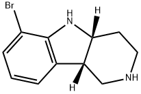 1H-Pyrido[4,3-b]indole, 6-bromo-2,3,4,4a,5,9b-hexahydro-, (4aR,9bS)-,1059630-17-9,结构式