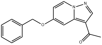 1-(5-benzyloxypyrazolo[1,5-a]pyridine-3-yl)ethanone 化学構造式