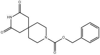 Benzyl 8,10-dioxo-3,9-diazaspiro[5.5]undecane-3-carboxylate Struktur