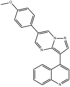 Quinoline, 4-[6-(4-methoxyphenyl)pyrazolo[1,5-a]pyrimidin-3-yl]- Structure