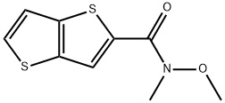 N-メチル-N-メトキシチエノ[3,2-b]チオフェン-2-カルボアミド 化学構造式