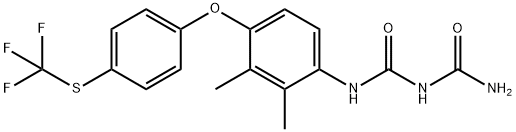 Imidodicarbonic diamide, 2-methyl-N-[3-methyl-4-[4-[(trifluoromethyl)thio]phenoxy]phenyl]- Structure