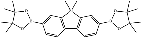 9H-9-Silafluorene, 9,9-dimethyl-2,7-bis(4,4,5,5-tetramethyl-1,3,2-dioxaborolan-2-yl)- Structure