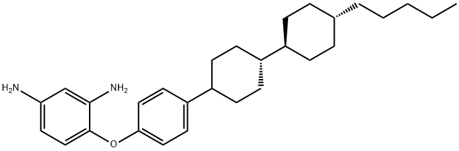 1,3-Benzenediamine, 4-[4-[(trans,trans)-4'-pentyl[1,1'-bicyclohexyl]-4-yl]phenoxy]- Structure