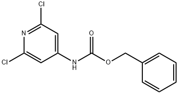 Carbamic acid, N-(2,6-dichloro-4-pyridinyl)-, phenylmethyl ester 化学構造式