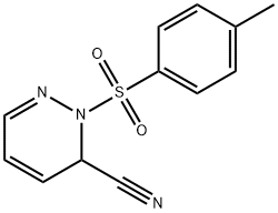 3-Pyridazinecarbonitrile, 2,3-dihydro-2-[(4-methylphenyl)sulfonyl]- Struktur