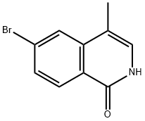 6-溴-4-甲基异喹啉-1(2H)-酮, 1070295-03-2, 结构式