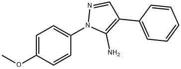 1H-Pyrazol-5-amine, 1-(4-methoxyphenyl)-4-phenyl- Struktur