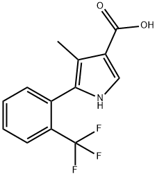 4-甲基-5-(2-(三氟甲基)苯基)-1H-吡咯-3-羧酸, 1072160-93-0, 结构式