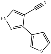 1H-Pyrazole-4-carbonitrile, 3-(3-thienyl)- Structure