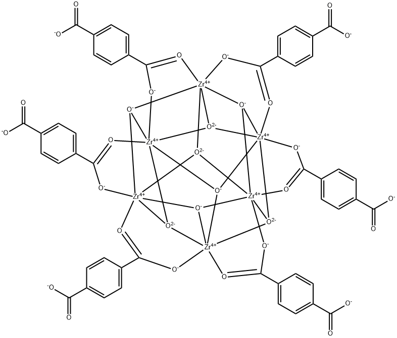 锆 1,4-羧基苯MOF(UIO-66), 1072413-89-8, 结构式