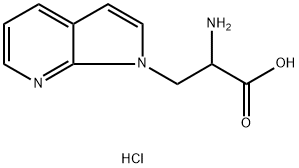 2-氨基-3-{1H-吡咯并[2,3-B]吡啶-1-基}丙酸盐酸盐,1078566-95-6,结构式