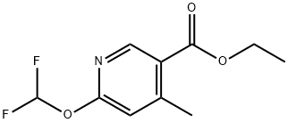 Ethyl Ester 6-(Difluoromethoxy)-4-methyl-3-pyridinecarboxylic Acid Struktur