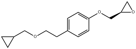 (R)-[[4-[2-(Cyclopropylmethoxy)ethyl]phenoxy]methyl]-oxirane Structure