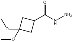 3,3-Dimethoxycyclobutane-1-carbohydrazide Structure