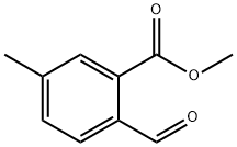 Benzoic acid, 2-formyl-5-methyl-, methyl ester 化学構造式