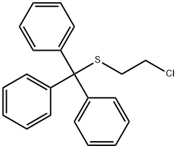 Benzene, 1,1',1''-[[(2-chloroethyl)thio]methylidyne]tris- Struktur