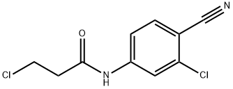 Propanamide, 3-chloro-N-(3-chloro-4-cyanophenyl)- Structure