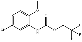 2,2,2-Trifluoroethyl N-(5-Chloro-2-methoxyphenyl)carbamate Struktur