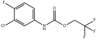 2,2,2-三氟乙基N-(3-氯-4-氟苯基)氨基甲酸酯, 1087798-01-3, 结构式