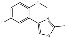 JR-13988, 4-(5-Fluoro-2-methoxyphenyl)-2-methylthiazole, 95% 化学構造式