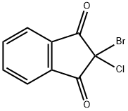 1H-Indene-1,3(2H)-dione, 2-bromo-2-chloro- Struktur