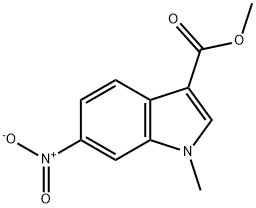 1H-Indole-3-carboxylic acid, 1-methyl-6-nitro-, methyl ester Struktur