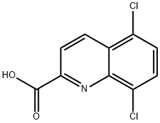 2-Quinolinecarboxylic acid, 5,8-dichloro- 结构式