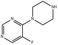 Pyrimidine, 5-fluoro-4-(1-piperazinyl)- Struktur