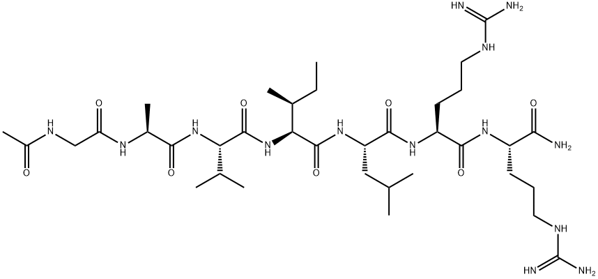 Ac-Gly-Ala-Val-Ile-Leu-Arg-Arg-NH2 Struktur