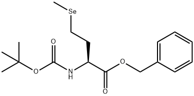 Butanoic acid, 2-[[(1,1-dimethylethoxy)carbonyl]amino]-4-(methylseleno)-, phenylmethyl ester, (2S)- Struktur