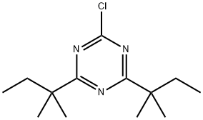 1,3,5-Triazine, 2-chloro-4,6-bis(1,1-dimethylpropyl)- 结构式