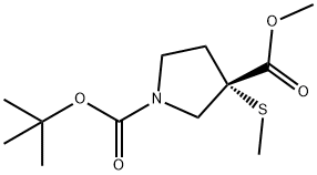 (S)-1-tert-Butyl 3-methyl 3-(methylthio)pyrrolidine-1,3-dicarboxylate Structure