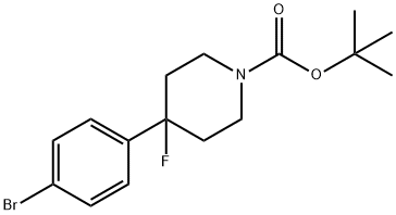 1-哌啶甲酸, 4-(4-溴苯基)-4-氟-, 1,1-二甲基乙酯, 1093064-85-7, 结构式