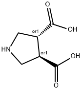 3,4-Pyrrolidinedicarboxylic acid, (3R,4R)-rel- Structure