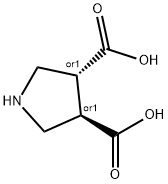 3,4-Pyrrolidinedicarboxylic acid, (3R,4R)-rel- Struktur