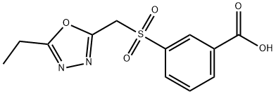 3-[(5-Ethyl-1,3,4-oxadiazol-2-yl)methanesulfonyl]benzoic Acid,1094356-17-8,结构式