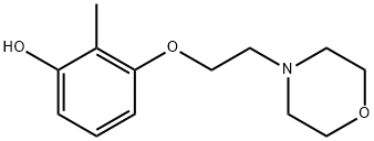 2-Methyl-3-[2-(morpholin-4-yl)ethoxy]phenol Struktur