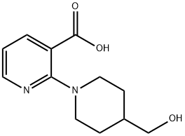 2-(4-(羟甲基)哌啶-1-基)烟酸,1094389-65-7,结构式