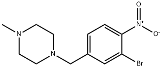 Piperazine, 1-[(3-bromo-4-nitrophenyl)methyl]-4-methyl- 化学構造式