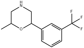 2-Methyl-6-[3-(trifluoromethyl)phenyl]morpholine 化学構造式