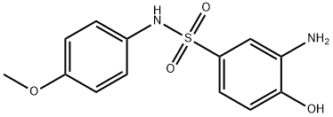 3-Amino-4-hydroxy-N-(4-methoxyphenyl)benzene-1-sulfonamide 化学構造式