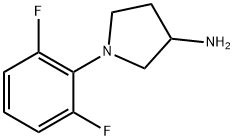 1-(2,6-二氟苯基)吡咯烷-3-胺 结构式