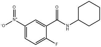 Benzamide, N-cyclohexyl-2-fluoro-5-nitro- 结构式