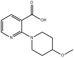 3-Pyridinecarboxylic acid, 2-(4-methoxy-1-piperidinyl)- Struktur