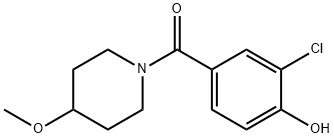 2-Chloro-4-(4-methoxypiperidine-1-carbonyl)phenol Structure