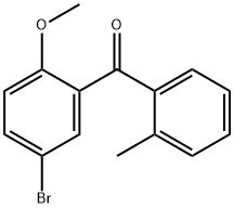 (5-溴-2-甲氧基苯基)(2-甲基苯基)甲酮 结构式